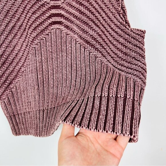 Anthropologie Some Days Lovin Cowl Neck Burgundy Cable Knit Sleeveless size S - Picture 6 of 11